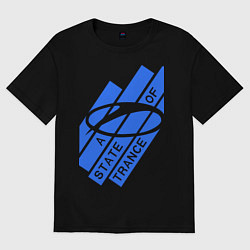 Футболка оверсайз женская A state of trance, цвет: черный