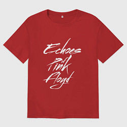 Футболка оверсайз женская Echoes of Pink Floyd, цвет: красный