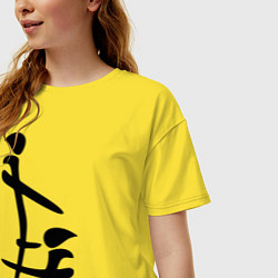 Футболка оверсайз женская Иероглиф: минет, цвет: желтый — фото 2