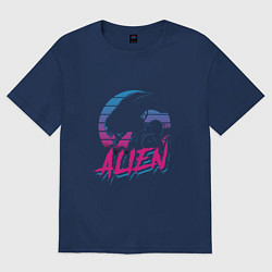 Футболка оверсайз женская Alien: Retro Style, цвет: тёмно-синий