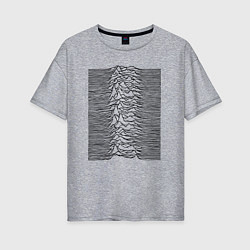 Футболка оверсайз женская Unknown Pleasures, цвет: меланж