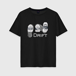 Футболка оверсайз женская Drift, цвет: черный