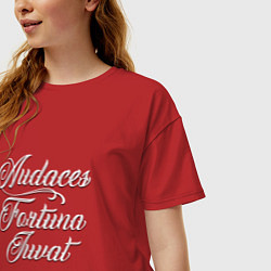 Футболка оверсайз женская Audaces Fortuna Juvat, цвет: красный — фото 2