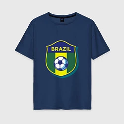 Женская футболка оверсайз Brazil Football