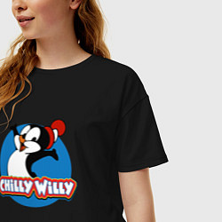 Футболка оверсайз женская Chilly Willy, цвет: черный — фото 2