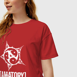 Футболка оверсайз женская Amatory Style, цвет: красный — фото 2