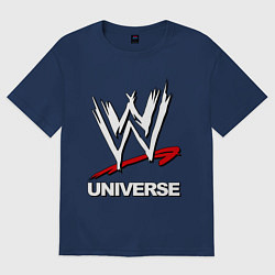 Футболка оверсайз женская WWE universe, цвет: тёмно-синий