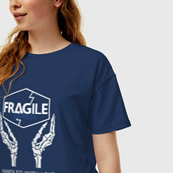 Футболка оверсайз женская Fragile Express, цвет: тёмно-синий — фото 2