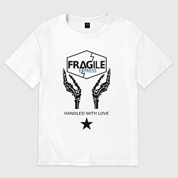Футболка оверсайз женская Fragile Express, цвет: белый