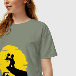 Футболка оверсайз женская Homer & Bart, цвет: авокадо — фото 2