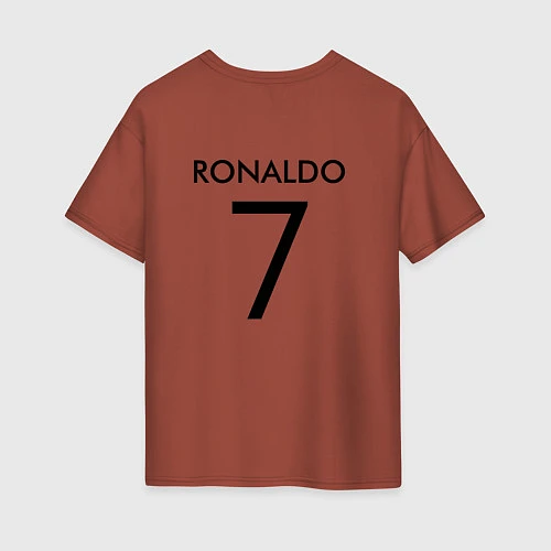 Женская футболка оверсайз Ronaldo: Juve Sport / Кирпичный – фото 2