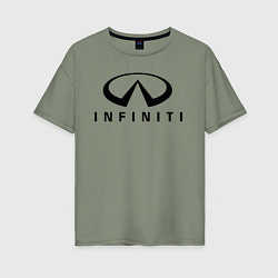 Футболка оверсайз женская Infiniti logo, цвет: авокадо