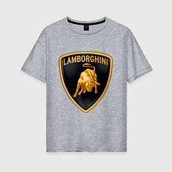 Футболка оверсайз женская Lamborghini logo, цвет: меланж