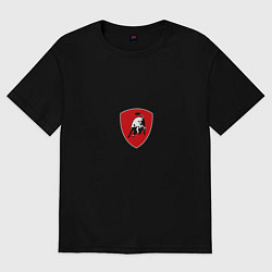 Женская футболка оверсайз Logo lamborghini