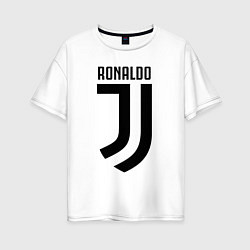 Футболка оверсайз женская Ronaldo CR7, цвет: белый