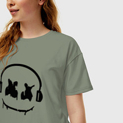 Футболка оверсайз женская Marshmello Music, цвет: авокадо — фото 2