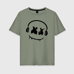 Футболка оверсайз женская Marshmello Music, цвет: авокадо