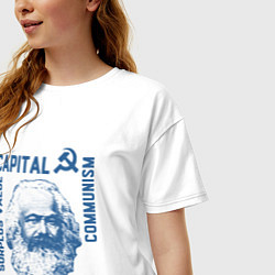 Футболка оверсайз женская Marx: Capital, цвет: белый — фото 2