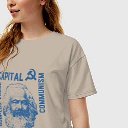 Футболка оверсайз женская Marx: Capital, цвет: миндальный — фото 2
