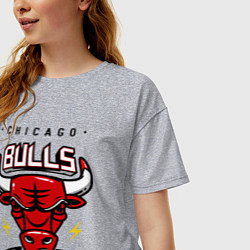 Футболка оверсайз женская Chicago Bulls est. 1966, цвет: меланж — фото 2