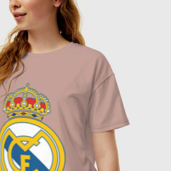 Футболка оверсайз женская Real Madrid FC, цвет: пыльно-розовый — фото 2