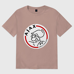 Футболка оверсайз женская Ajax FC, цвет: пыльно-розовый