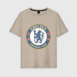 Футболка оверсайз женская Chelsea FC, цвет: миндальный