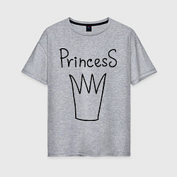 Женская футболка оверсайз PrincesS picture