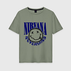 Футболка оверсайз женская Nevermind Nirvana, цвет: авокадо
