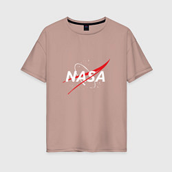 Футболка оверсайз женская NASA: Space Arrow, цвет: пыльно-розовый