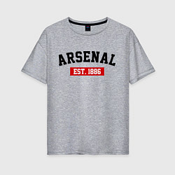 Футболка оверсайз женская FC Arsenal Est. 1886, цвет: меланж