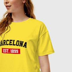 Футболка оверсайз женская FC Barcelona Est. 1899, цвет: желтый — фото 2
