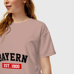 Футболка оверсайз женская FC Bayern Est. 1900, цвет: пыльно-розовый — фото 2