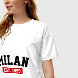 Футболка оверсайз женская FC Milan Est. 1899, цвет: белый — фото 2