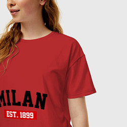 Футболка оверсайз женская FC Milan Est. 1899, цвет: красный — фото 2
