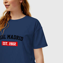 Футболка оверсайз женская FC Real Madrid Est. 1902, цвет: тёмно-синий — фото 2
