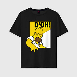 Женская футболка оверсайз Homer D'OH!