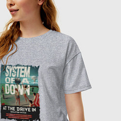 Футболка оверсайз женская System of a Down, цвет: меланж — фото 2