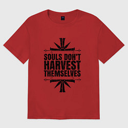 Футболка оверсайз женская Harvest Themselves, цвет: красный