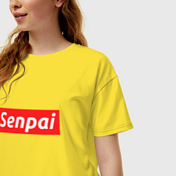 Футболка оверсайз женская Senpai Supreme, цвет: желтый — фото 2