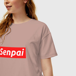 Футболка оверсайз женская Senpai Supreme, цвет: пыльно-розовый — фото 2