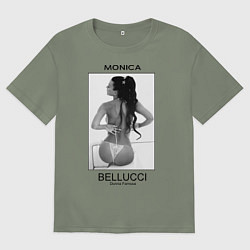 Футболка оверсайз женская Monica Bellucci: Donna Famosa, цвет: авокадо