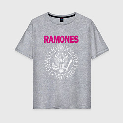 Футболка оверсайз женская Ramones Boyband, цвет: меланж