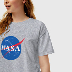 Футболка оверсайз женская NASA: Masa, цвет: меланж — фото 2