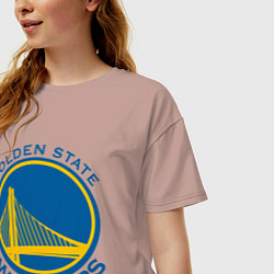 Футболка оверсайз женская Golden state Warriors, цвет: пыльно-розовый — фото 2