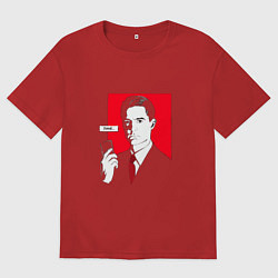 Футболка оверсайз женская Diane Call, цвет: красный