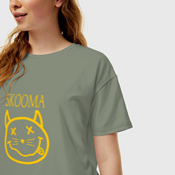 Футболка оверсайз женская TES: Skooma, цвет: авокадо — фото 2