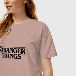 Футболка оверсайз женская Stranger Things, цвет: пыльно-розовый — фото 2