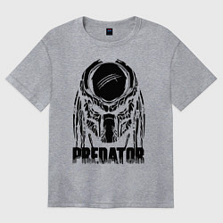Футболка оверсайз женская Predator Mask, цвет: меланж