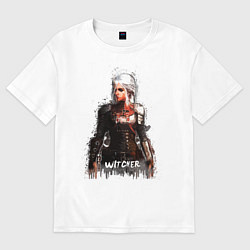 Футболка оверсайз женская Witcher Girl, цвет: белый